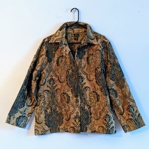 Beautiful Gold and Black Embroidered Jacket Size L